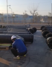 HDPE 헷더 발전소와 직접 계약 납품까지 완료 하였습니다.